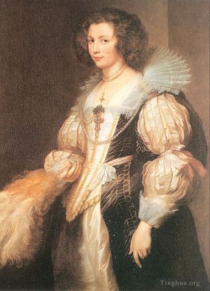Artist Anthony van Dyck's Work - Portrait of Maria Lugia de Tassis