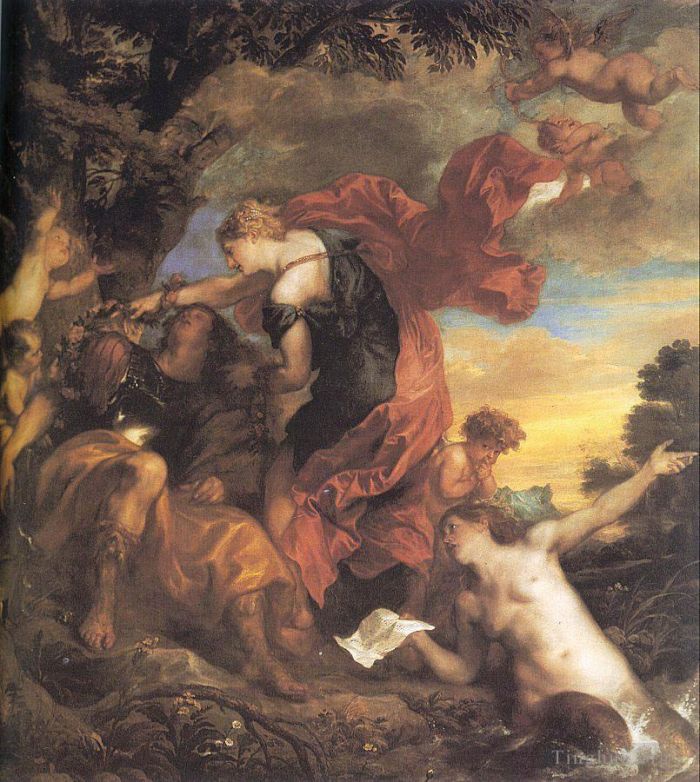 Anthony van Dyck Oil Painting - Rinaldo and Armida
