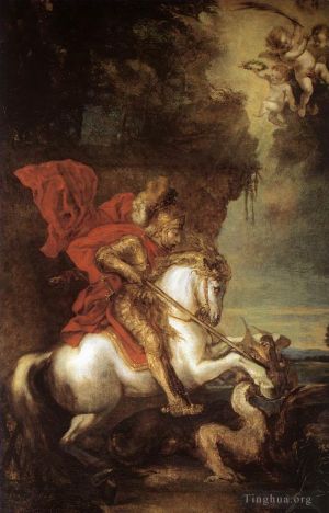 Artist Anthony van Dyck's Work - St George and the Dragon