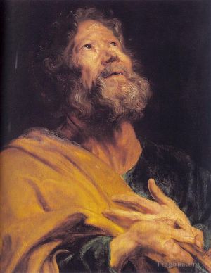 Artist Anthony van Dyck's Work - The Penitent Apostle Peter