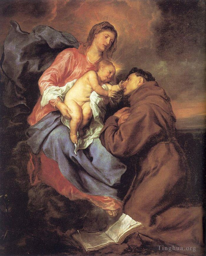 Anthony van Dyck Oil Painting - The Vision of Saint Anthony