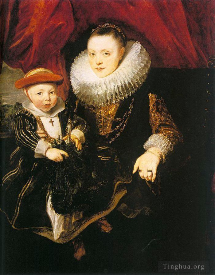 Anthony van Dyck Oil Painting - Young Woman with a Child