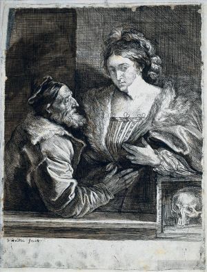 Artist Anthony van Dyck's Work - Titians Self Portrait with a Young Woman