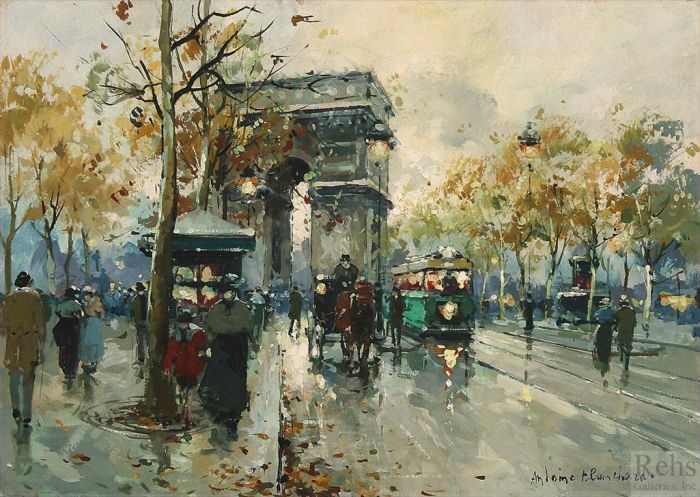 Antoine Blanchard Oil Painting - Arc de triomphe 4