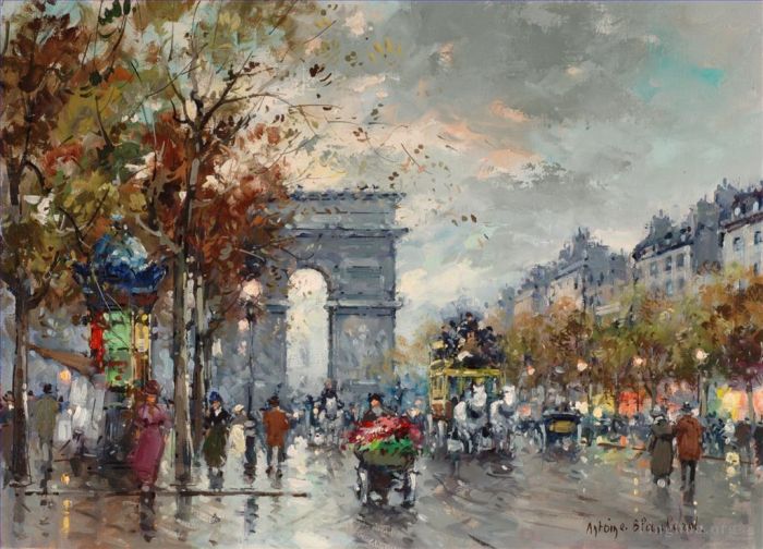 Antoine Blanchard Oil Painting - Arc de triomphe 5