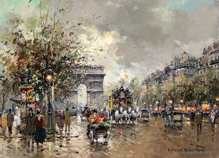 Antoine Blanchard Oil Painting - Arc de triomphe