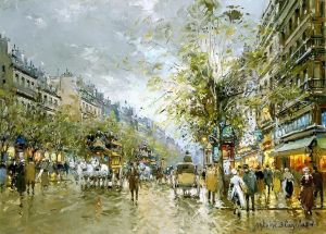 Artist Antoine Blanchard's Work - Boulevard des capucines 1