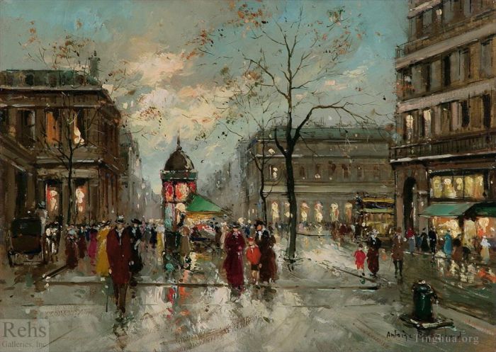 Antoine Blanchard Oil Painting - Palais royal