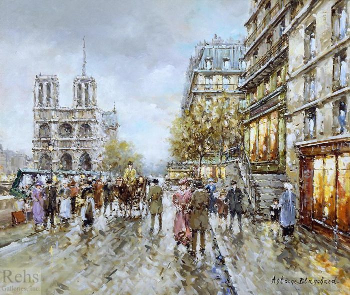 Antoine Blanchard Oil Painting - Paris