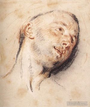Artist Antoine Watteau's Work - Head of a Man