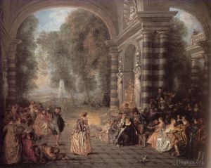 Artist Antoine Watteau's Work - Les Plaisirs du bal
