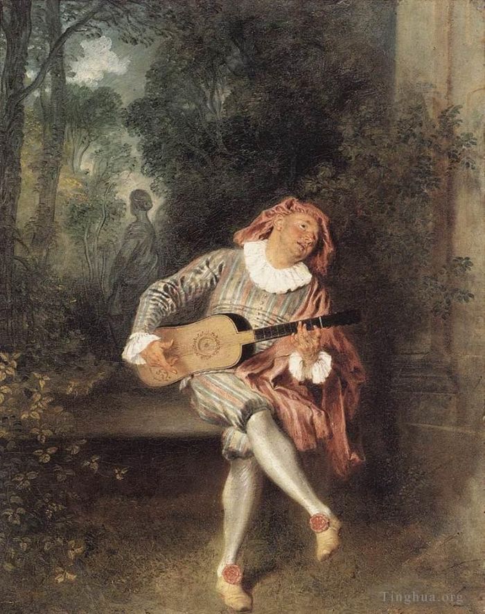 Antoine Watteau Oil Painting - Mezzetin