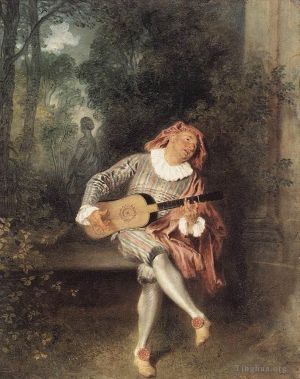 Artist Antoine Watteau's Work - Mezzetin