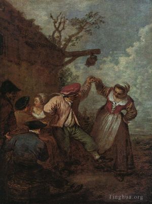 Artist Antoine Watteau's Work - Peasant Dance