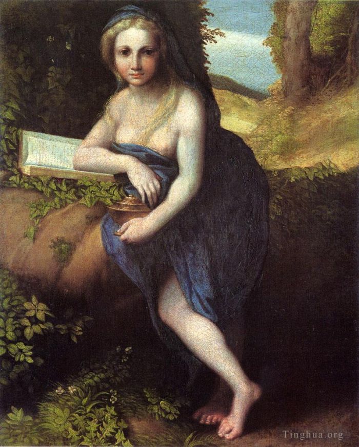 Antonio da Correggio Oil Painting - Antonio Allegri The Magdalene