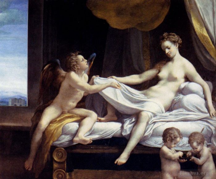 Antonio da Correggio Oil Painting - Jupiter And Io