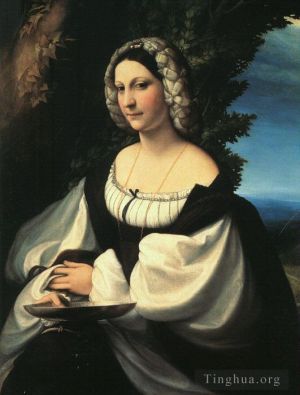 Artist Antonio da Correggio's Work - Portrait Of A Gentlewoman