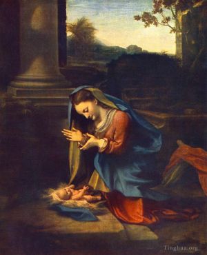 Artist Antonio da Correggio's Work - The Adoration Of The Child