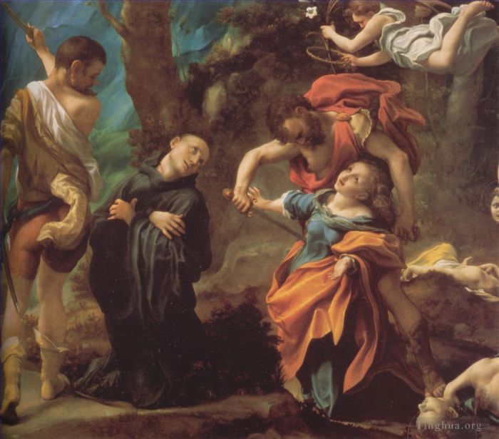 Antonio da Correggio Oil Painting - The Martyrdom of Four Saints
