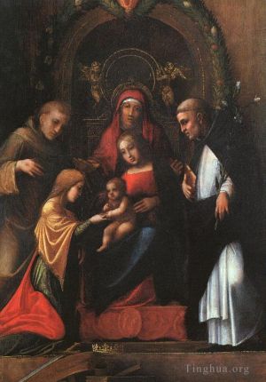 Artist Antonio da Correggio's Work - The Mystic Marriage Of St Catherine