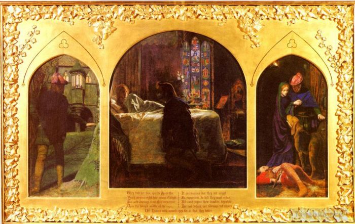 Arthur Hughes Oil Painting - The Eve Of Saint Agnes
