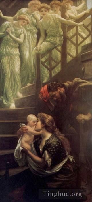 Arthur Hughes Oil Painting - The Heavenly Stair