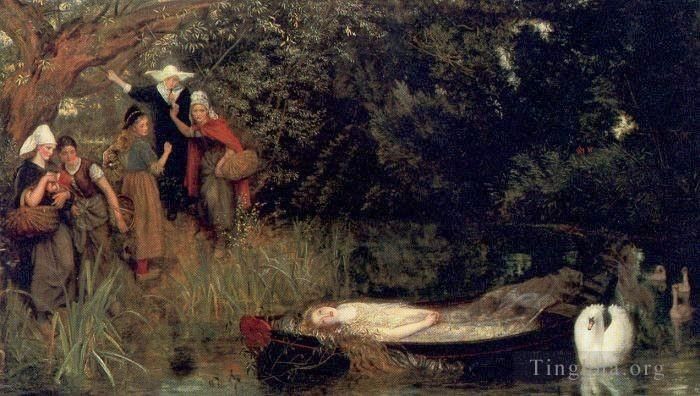 Arthur Hughes Oil Painting - The Lady of Shalott