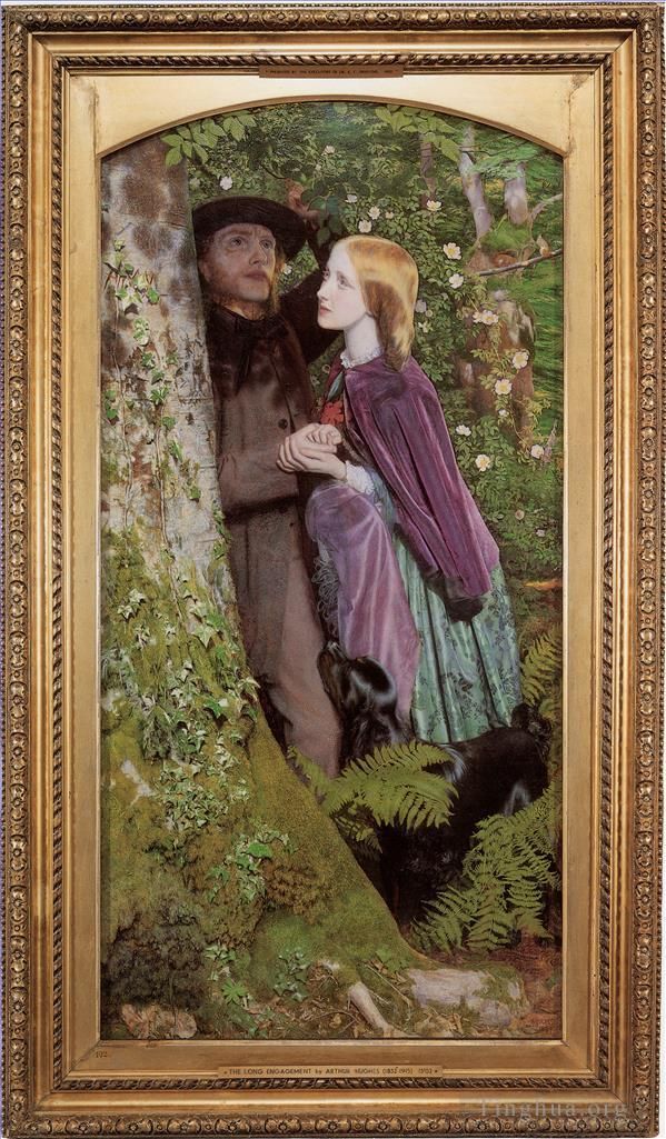 Arthur Hughes Oil Painting - The Long Engagement