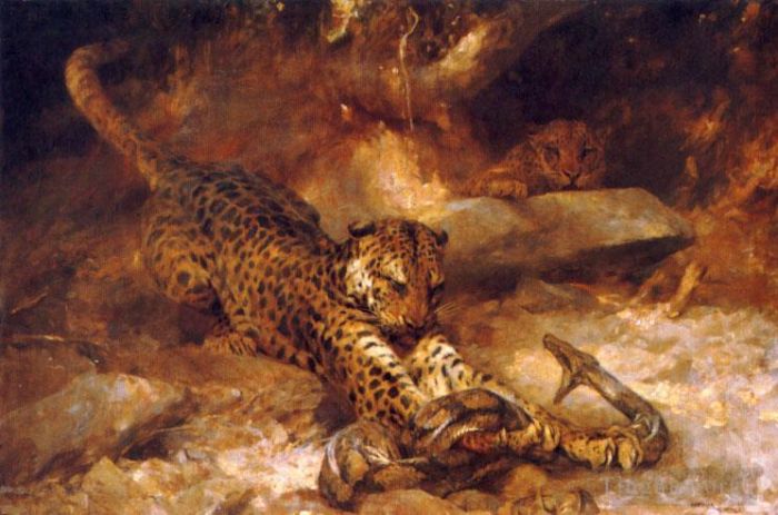 Arthur Wardle Oil Painting - The Attack