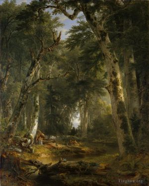 Antique Oil Painting - In The Woods