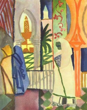 Artist August Macke's Work - In The Temple Hall