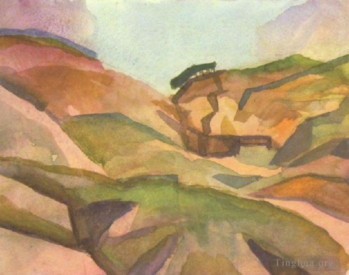 August Macke Various Paintings - Landcape