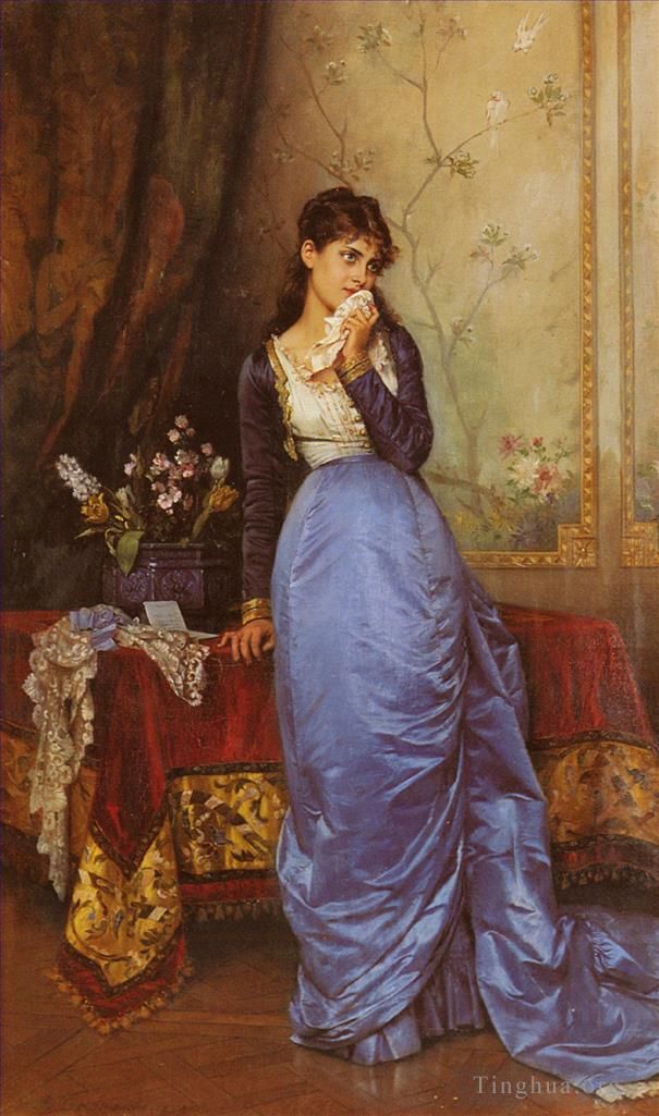 Auguste Toulmouche Oil Painting - The Letter