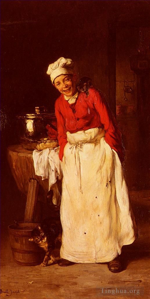 Bail Claude Joseph Oil Painting - La Petit Cuisinier