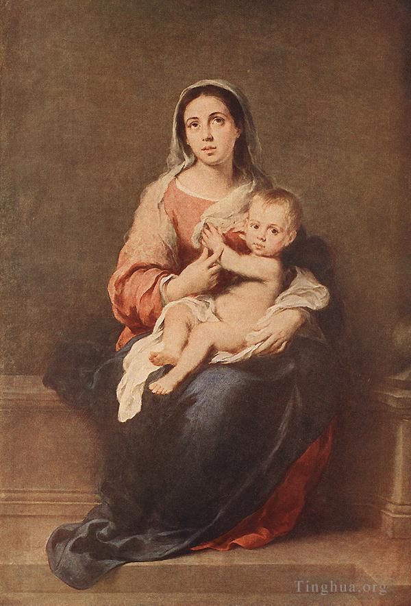 Bartolome Esteban Murillo Oil Painting - Madonna and Child 1670
