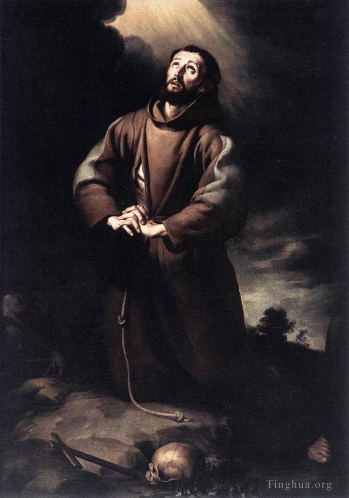 Bartolome Esteban Murillo Oil Painting - St Francis of Assisi at Prayer