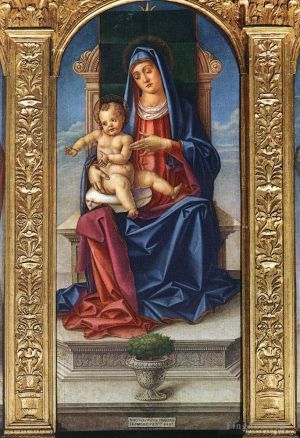Artist Bartolomeo Vivarini's Work - Madonna Enthroned