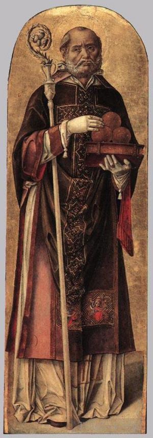 Artist Bartolomeo Vivarini's Work - St Nicholas Of Bari