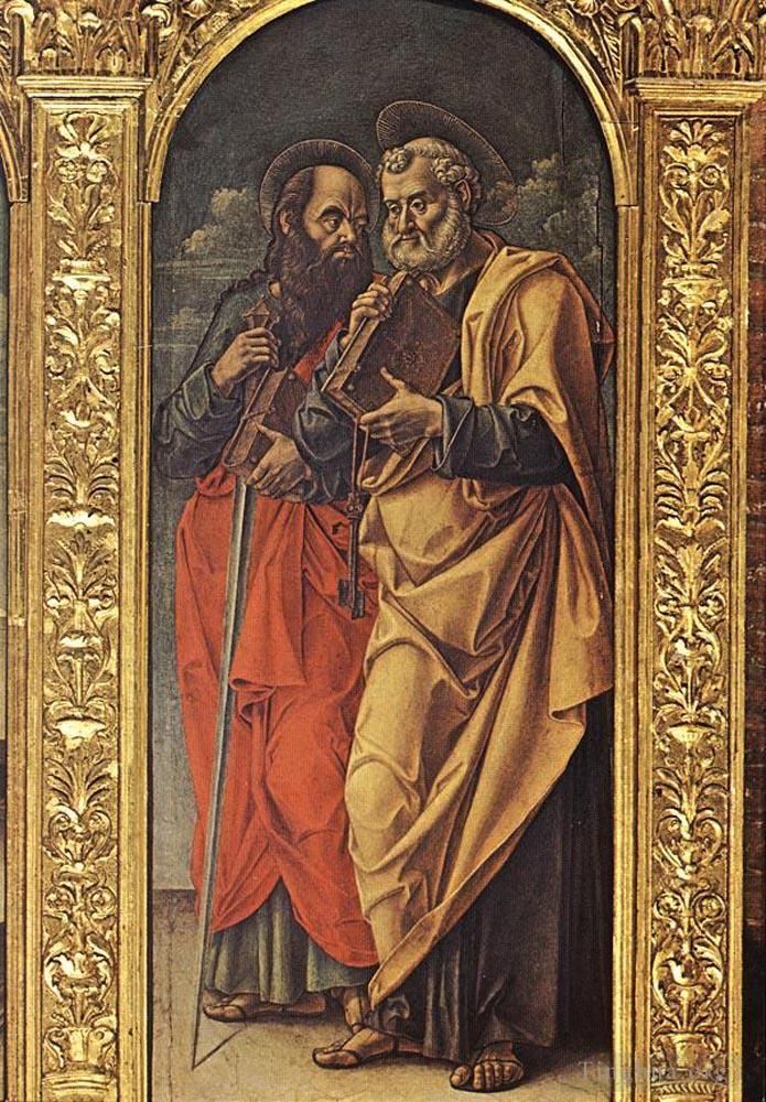 Bartolomeo Vivarini Various Paintings - Sts Paul And Peter