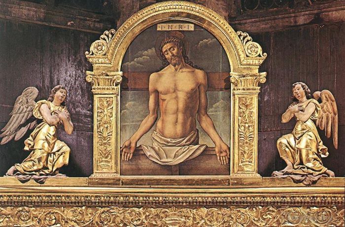 Bartolomeo Vivarini Various Paintings - The Dead Christ