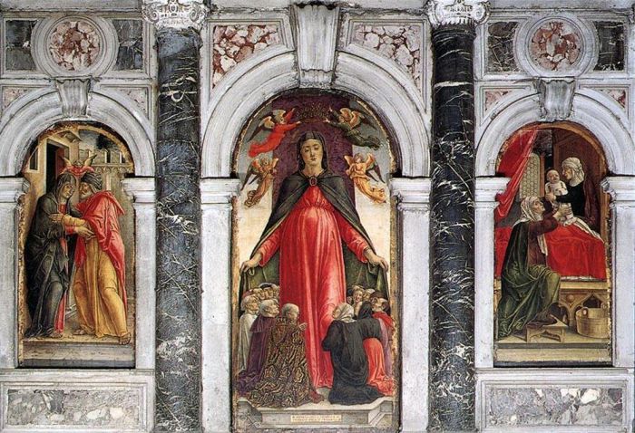 Bartolomeo Vivarini Various Paintings - Triptych 1473
