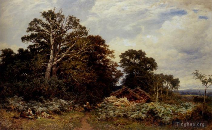 Benjamin Williams Leader Oil Painting - A Surrey Woodland