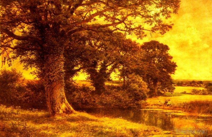 Benjamin Williams Leader Oil Painting - A Woodland Pool