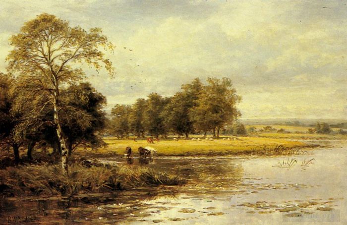 Benjamin Williams Leader Oil Painting - On The Thames