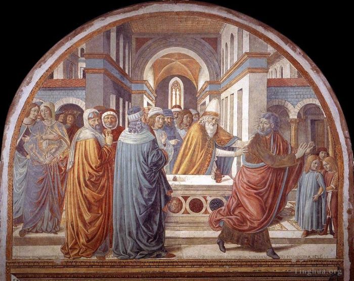 Benozzo Gozzoli Various Paintings - Expulsion of Joachim from the Temple