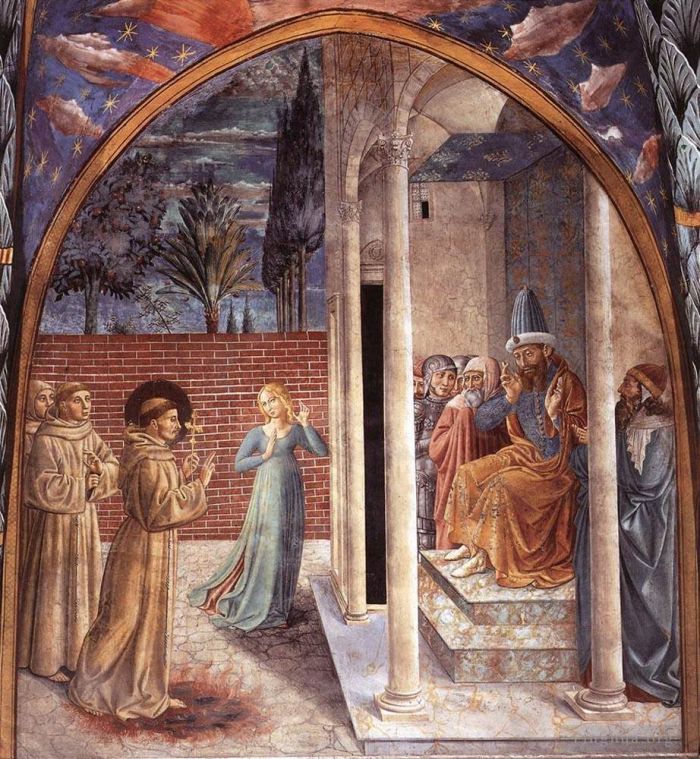 Benozzo Gozzoli Various Paintings - Scenes from the Life of St Francis Scene 10north wall