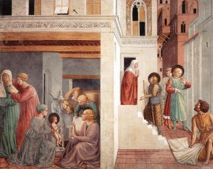 Artist Benozzo Gozzoli's Work - Scenes from the Life of St Francis Scene 1north wall