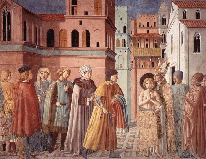 Benozzo Gozzoli Various Paintings - Scenes from the Life of St Francis Scene 3south wall