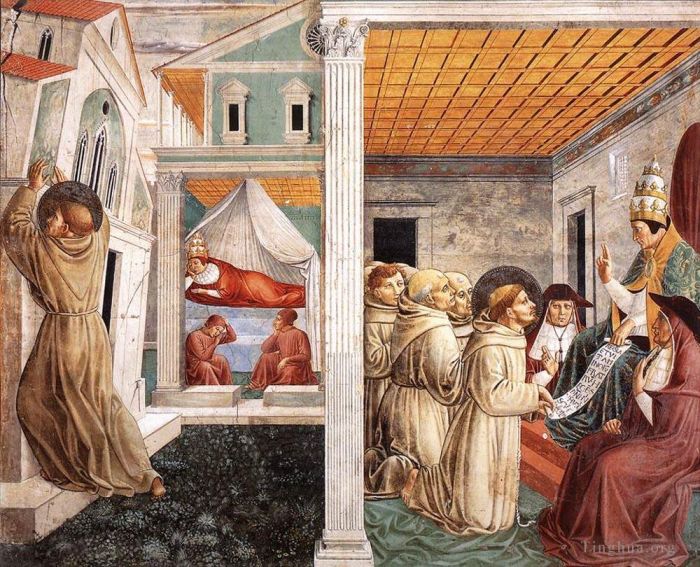 Benozzo Gozzoli Various Paintings - Scenes from the Life of St Francis Scene 5north wall