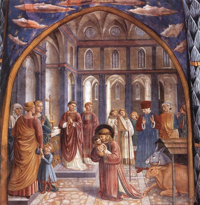 Benozzo Gozzoli Various Paintings - Scenes from the Life of St Francis Scene north wall